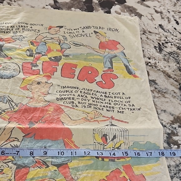 Vintage Golfers Crying Towel - Picture 2 of 5